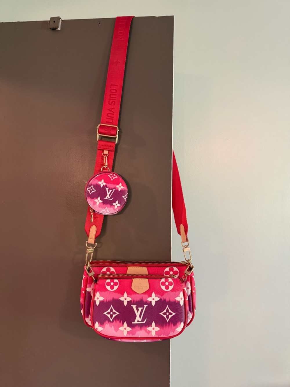 Pink & Purple Monogram Crossbody Set